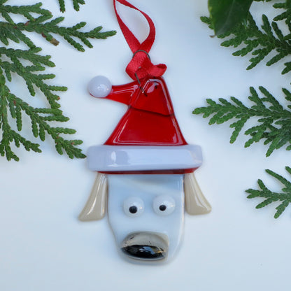 Santa Dog Ornament