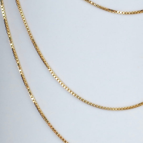 Gold Plated Sterling Silver Box Chains