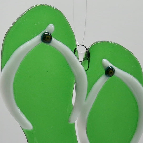 Flip Flops Sun Catcher - green