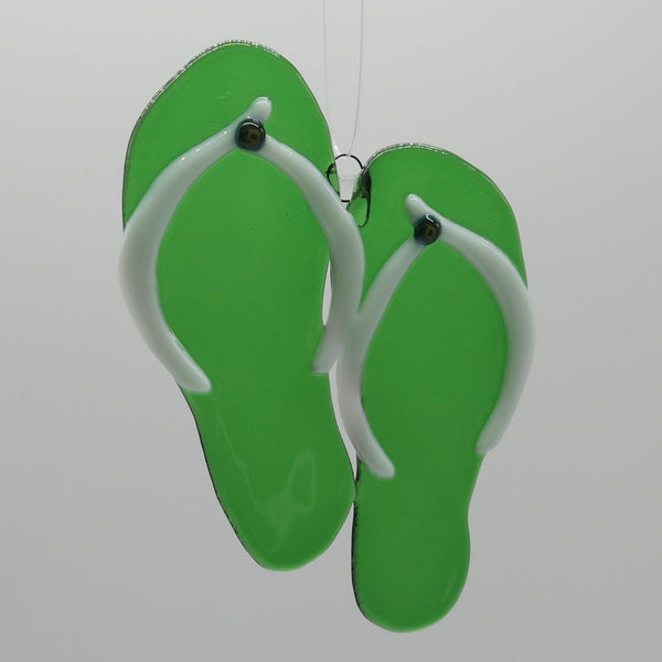 Flip Flops Sun Catcher - green