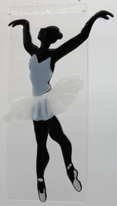 glass fusion ballerina, croise position, 10"x4"