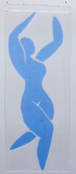 The first of my Matisse inspired blue dancing women, Faith, measures 4" x 10" (10cm x 25.5cm)